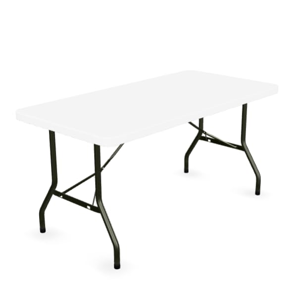 White Plastic Folding Table 30 x 60 Inch X593