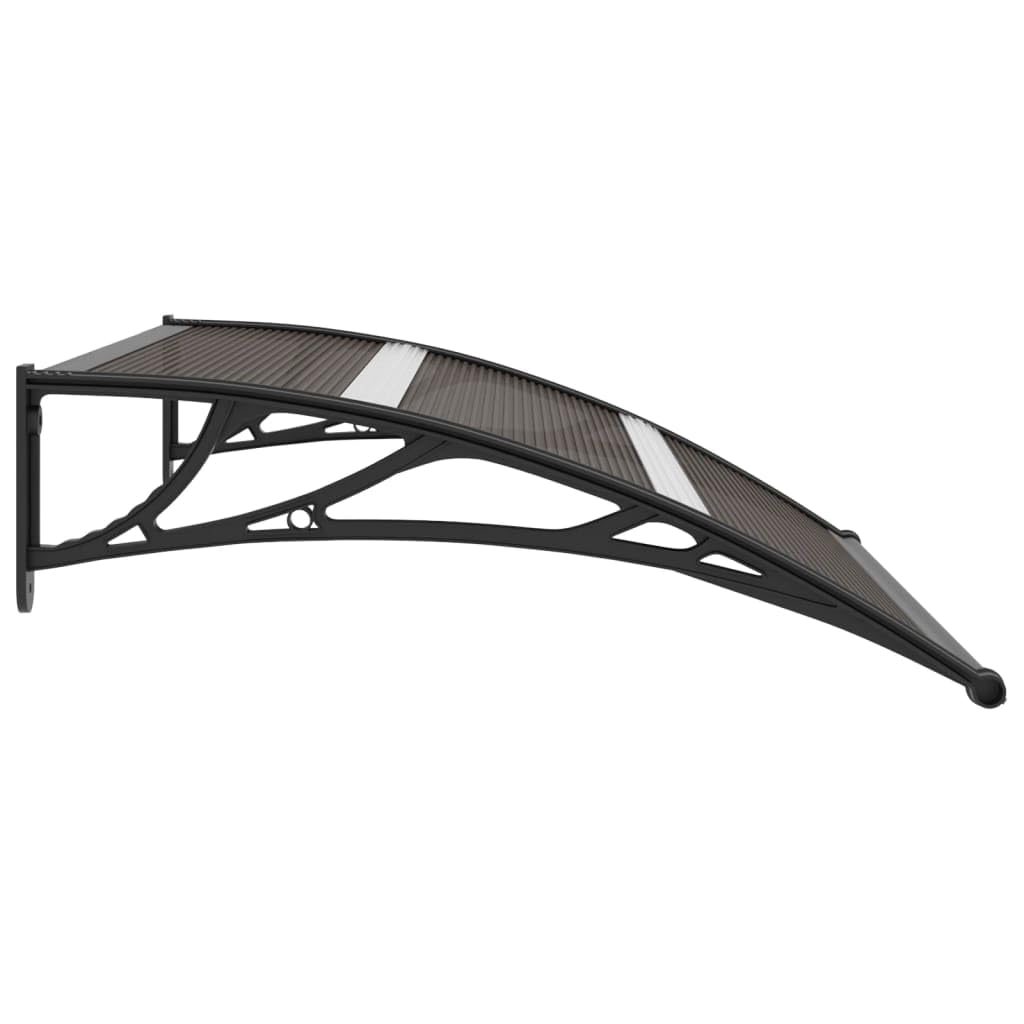 Black Polycarbonate Door Canopy K198