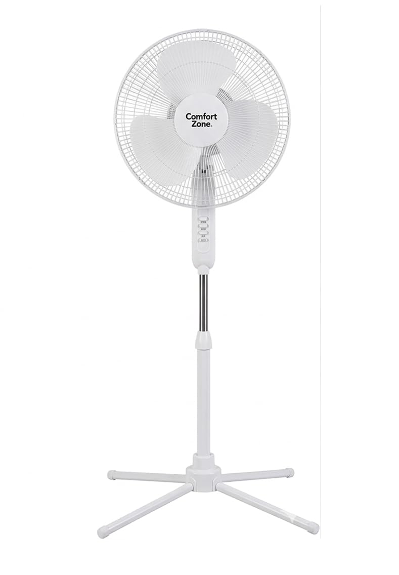 16 inch 3 Speed Oscillating Pedestal Fan White F5333