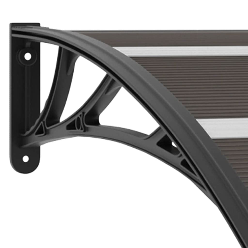 Black Polycarbonate Door Canopy K198