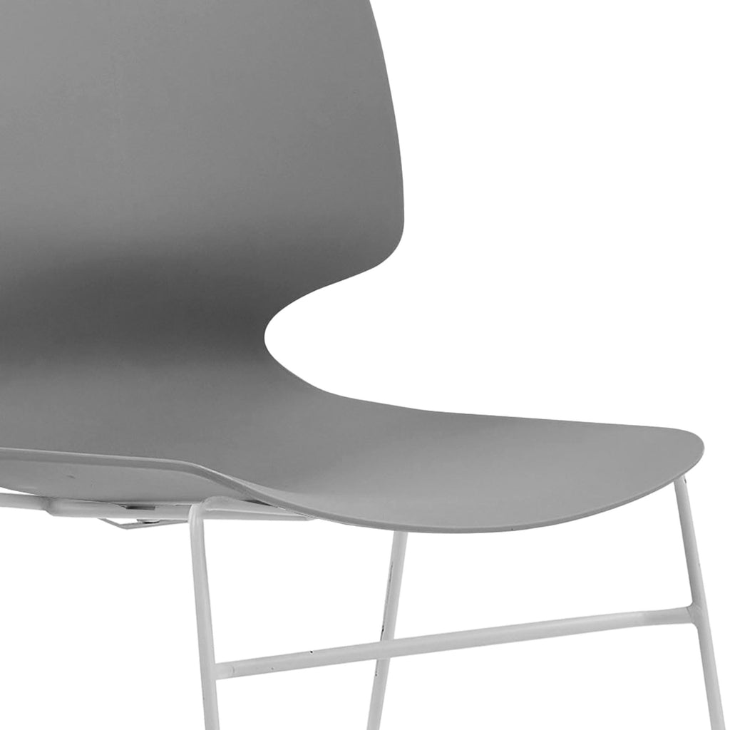 Grey Polypropylene Steel Office Chair Set of 4 D866