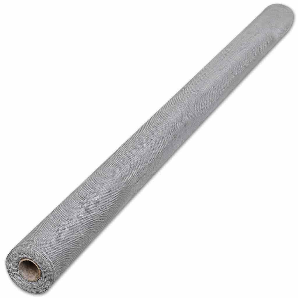 Aluminum Mesh Screen 39.4"x196.9" Silver Q502