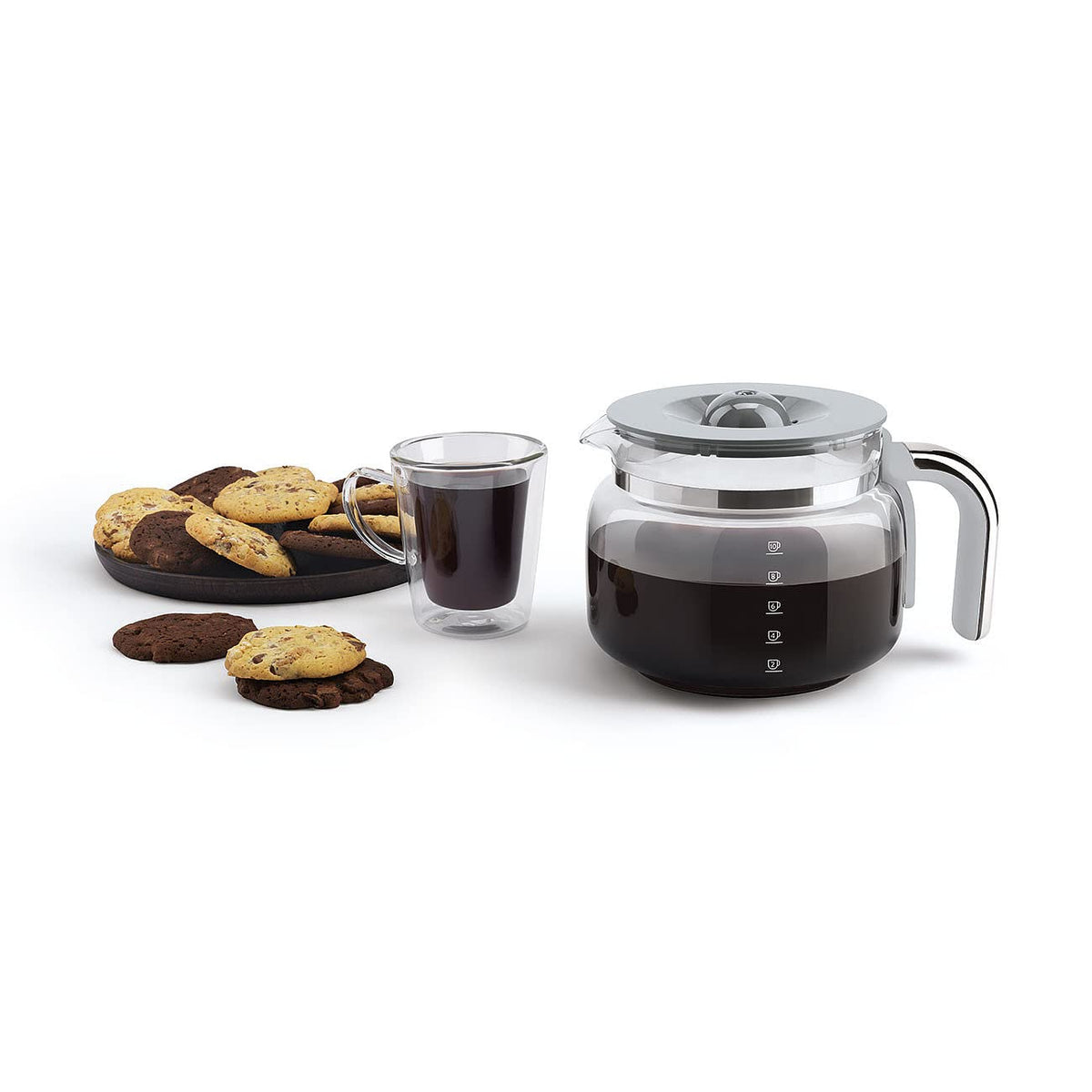 Drip Coffee Machine with Reusable Filter, Digital Display, 1.4 Litre Tank, Stainless Steel N6986