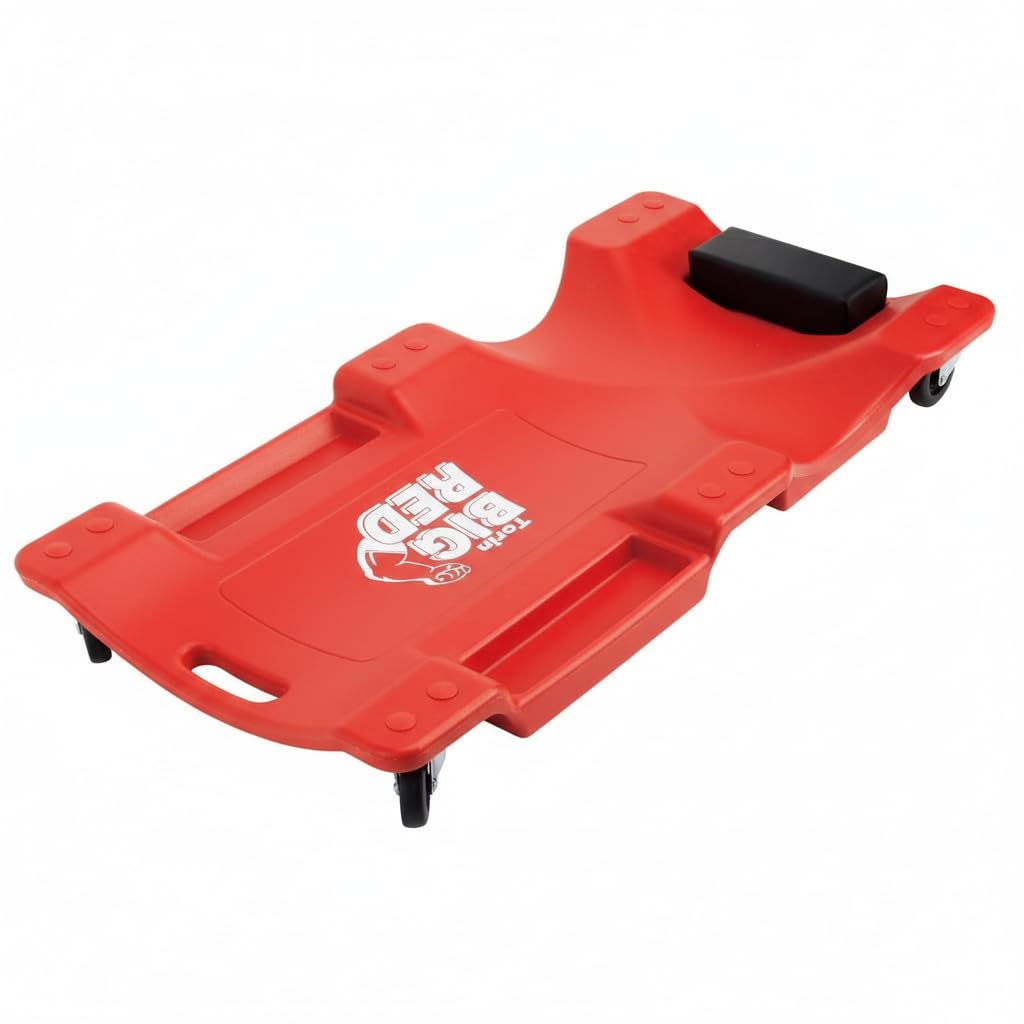 40" Plastic Rolling Creeper with Padded Headrest and 6 Casters I45837