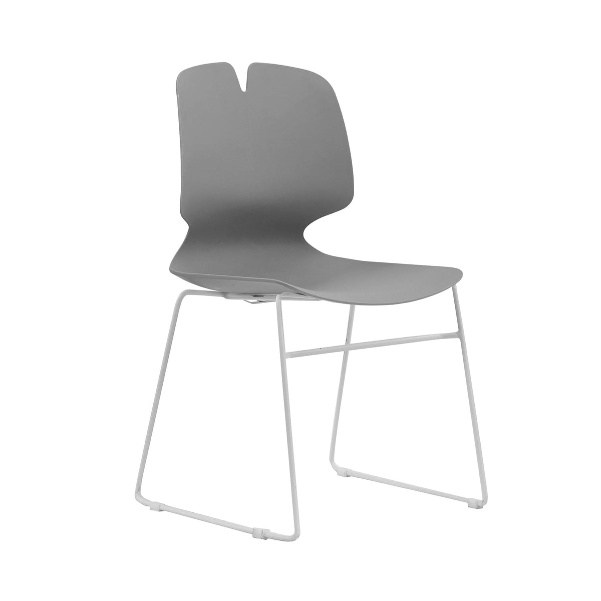 Grey Polypropylene Steel Office Chair Set of 4 D866