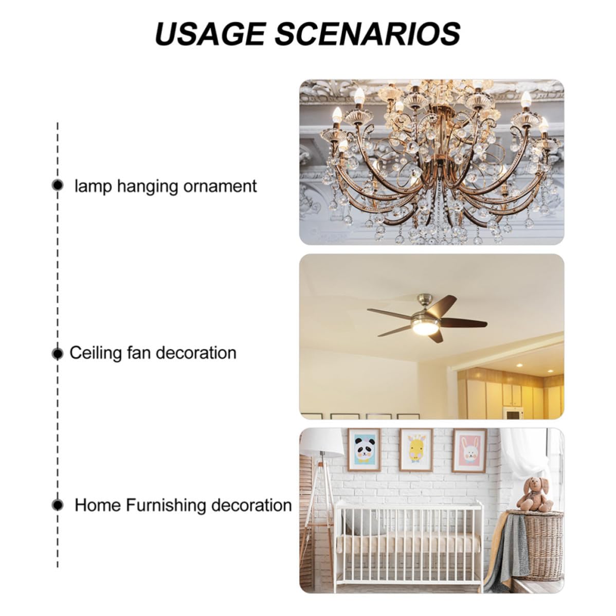 Ceiling Fan Pull Chain Crystal Pendant F15181