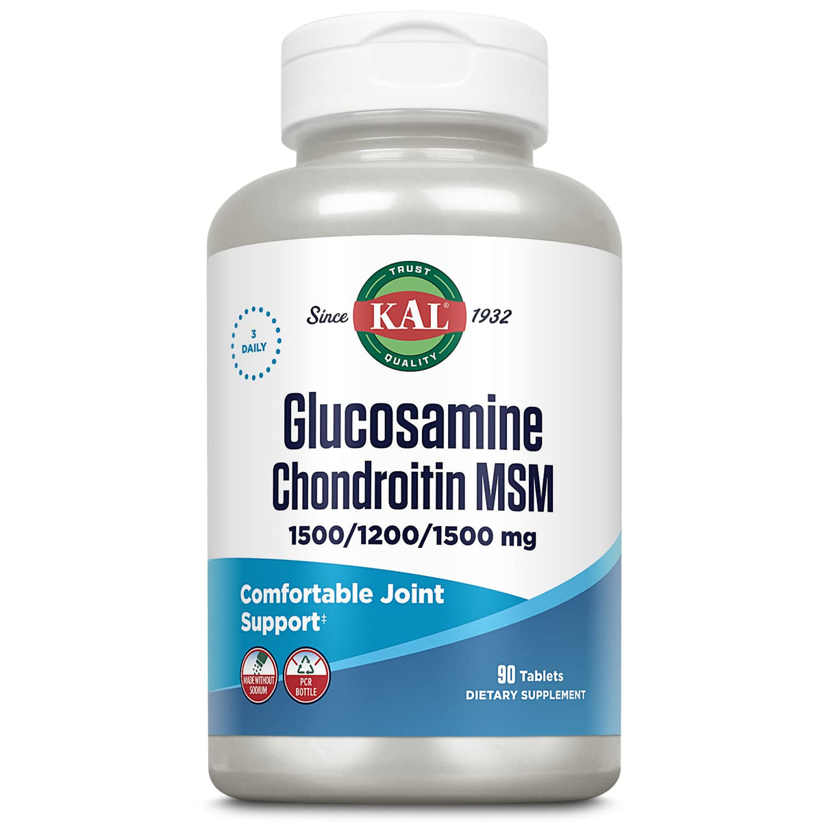 Glucosamine Chondroitin MSM Joint Support Supplement 90 Tablets K276231