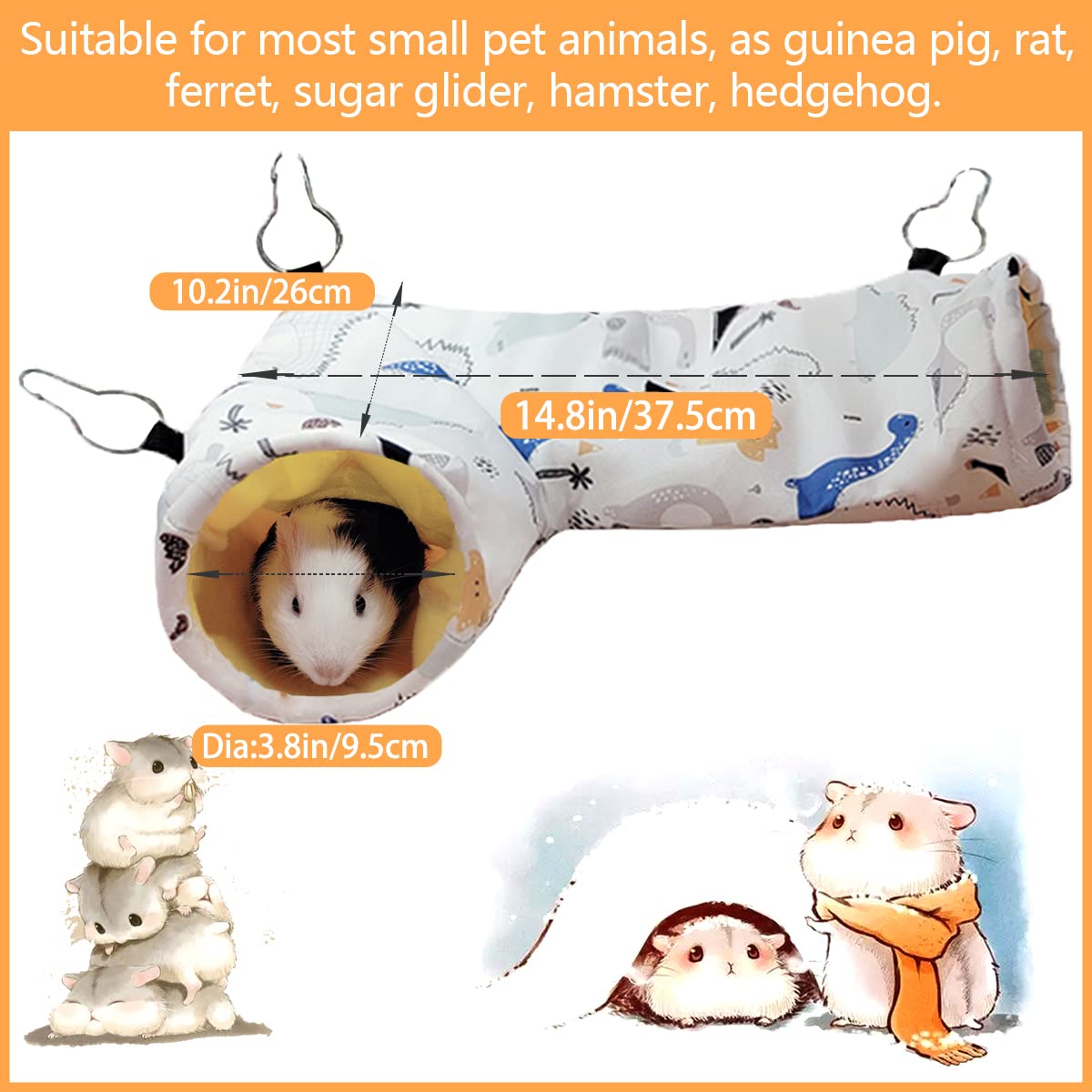 Guinea Pig Rat Corner Tunnel & Tubes Collapsible N45038
