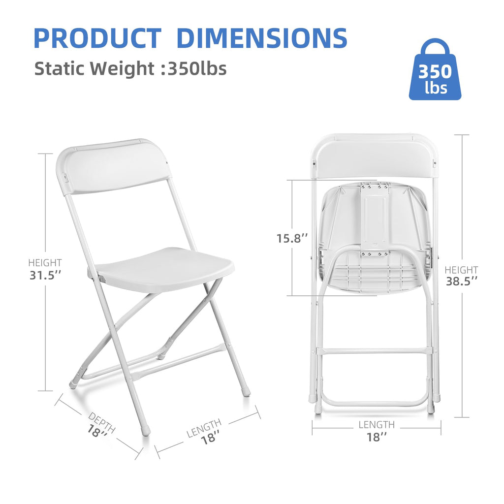White Folding Chairs W462