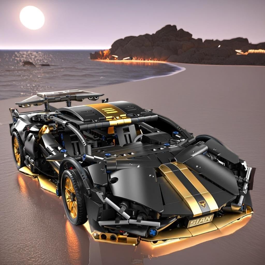 1:14 Building Block Car Set with LED H448
