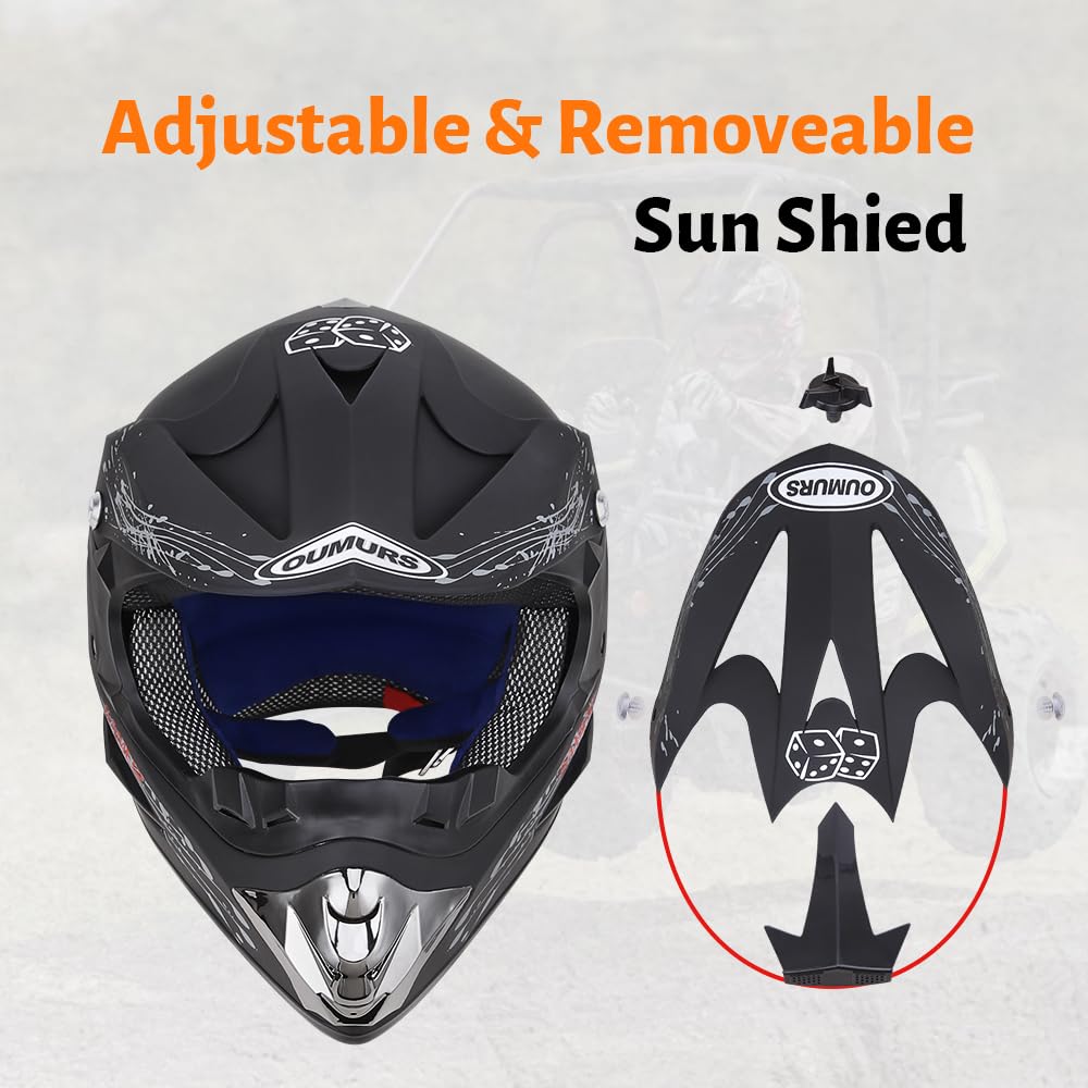 Full Face DOT Approved Adult Motocross Helmet K53693
