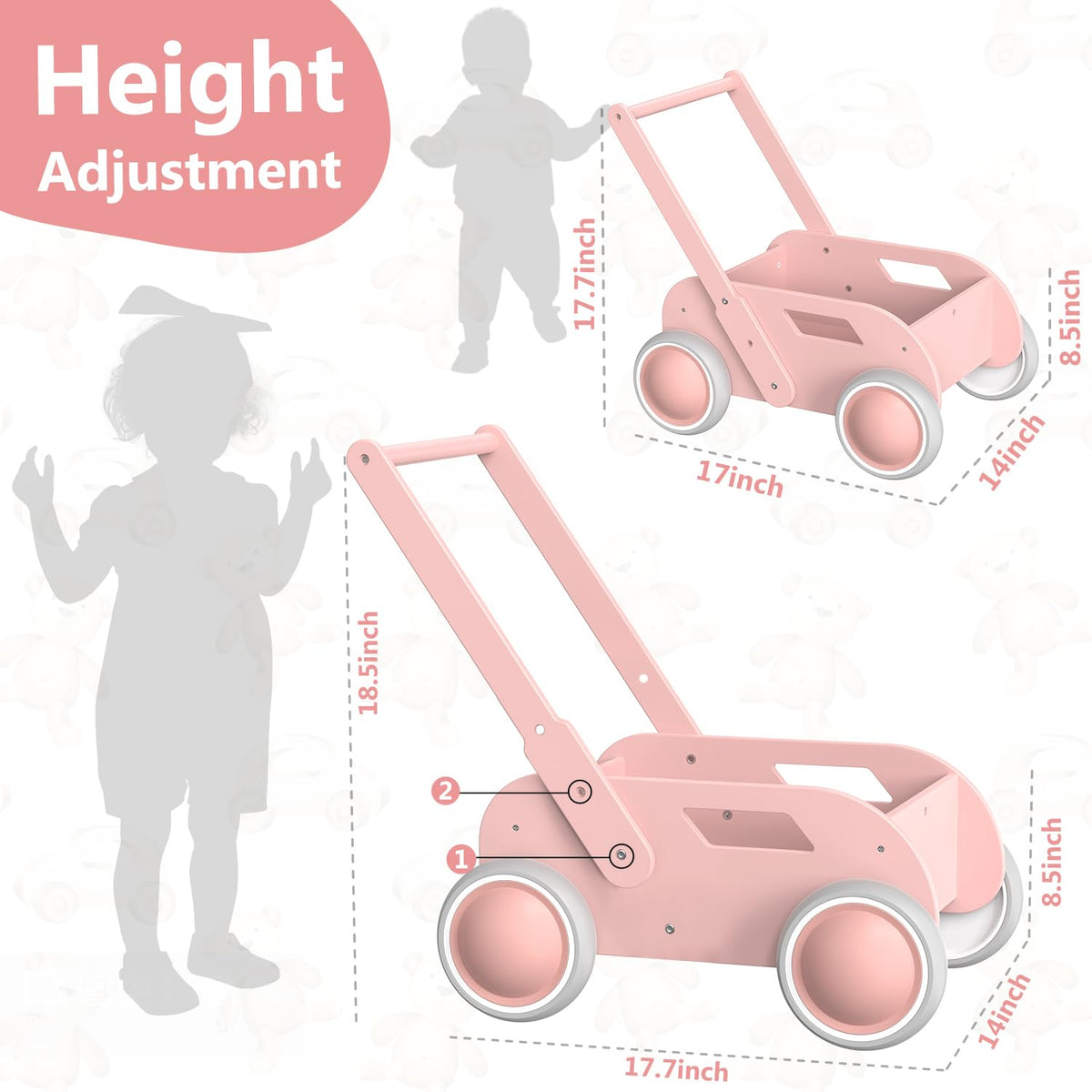 Wooden Baby Push Walker Z125