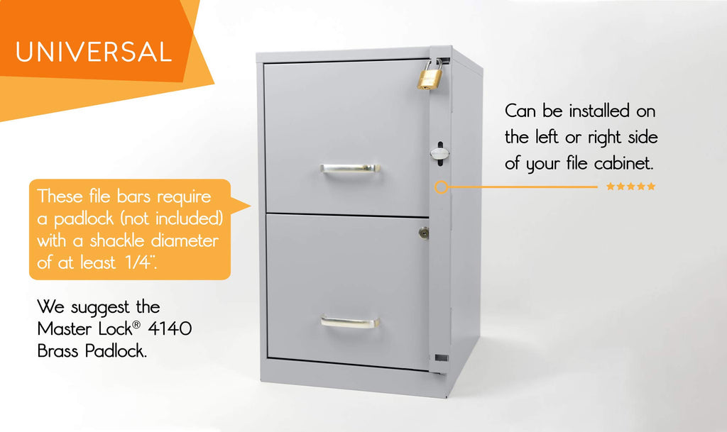 Locking Bar 2 Drawer File Cabinet G603