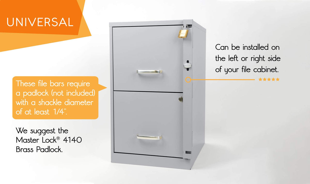 Locking Bar 2 Drawer File Cabinet G603