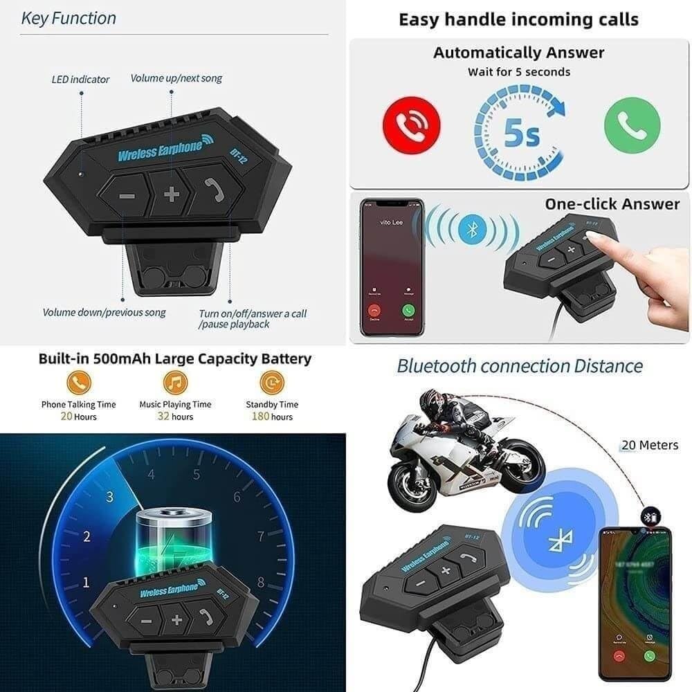 Bluetooth Full Face Motorcycle Helmet E729347