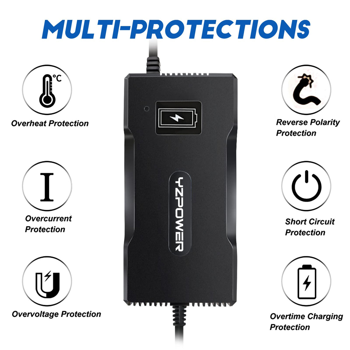 42V 5A Lithium Battery Charger 8mm Connector A136