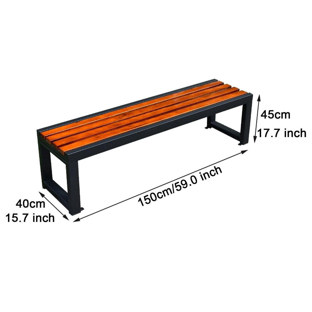Metal Outdoor Bench S2345