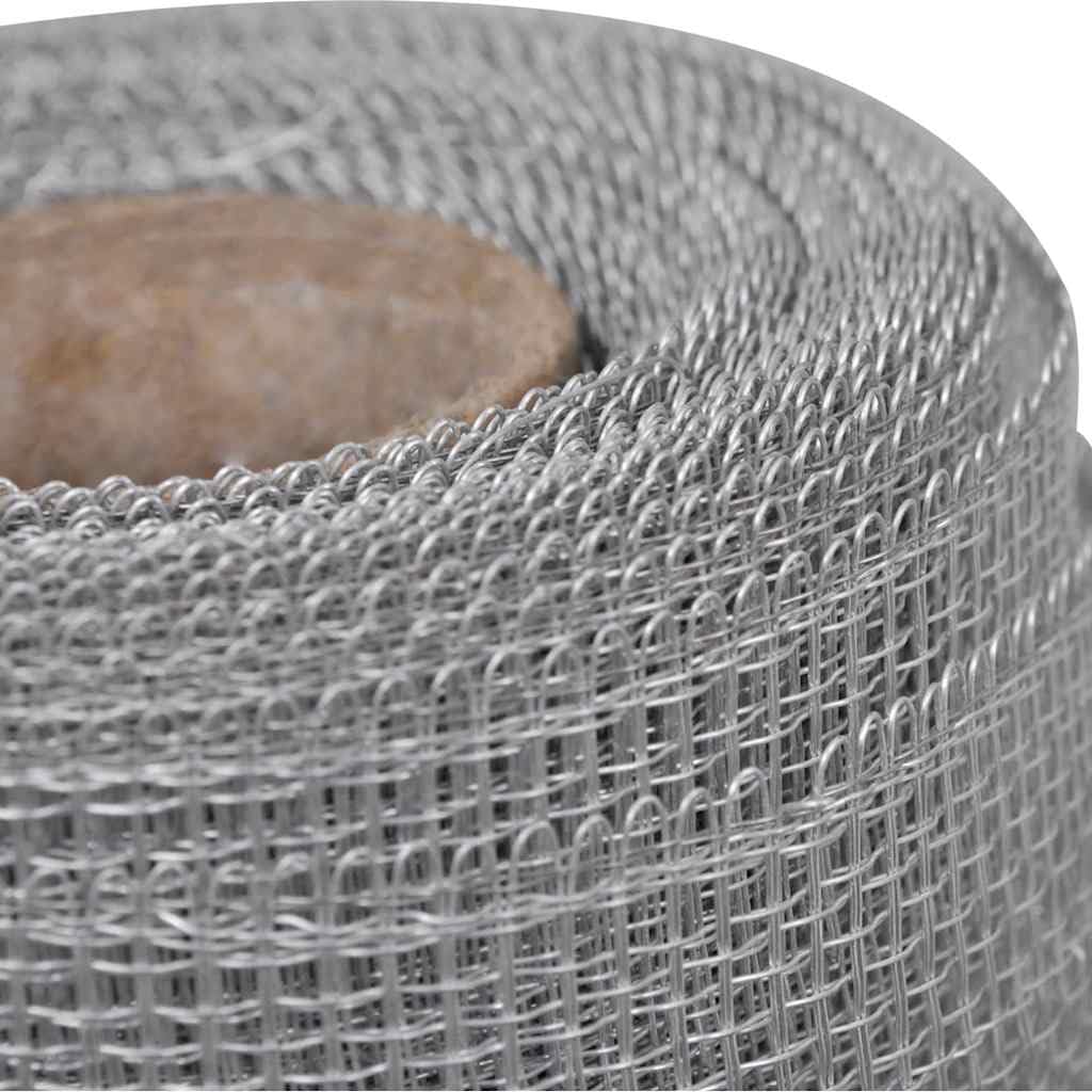 Aluminum Mesh Screen 39.4"x196.9" Silver Q502