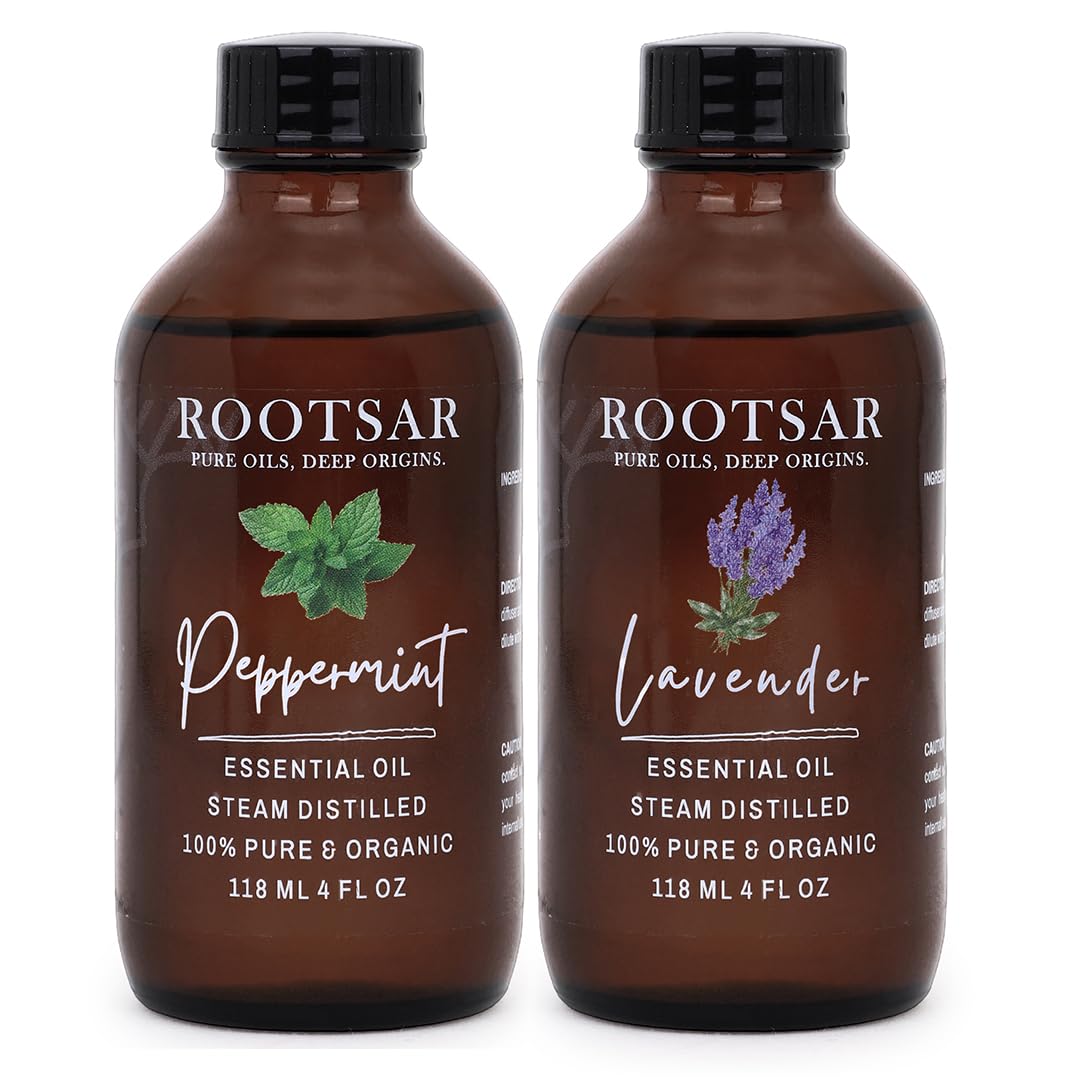 Lavender and Peppermint Essential Oils 4 Fl Oz M19590