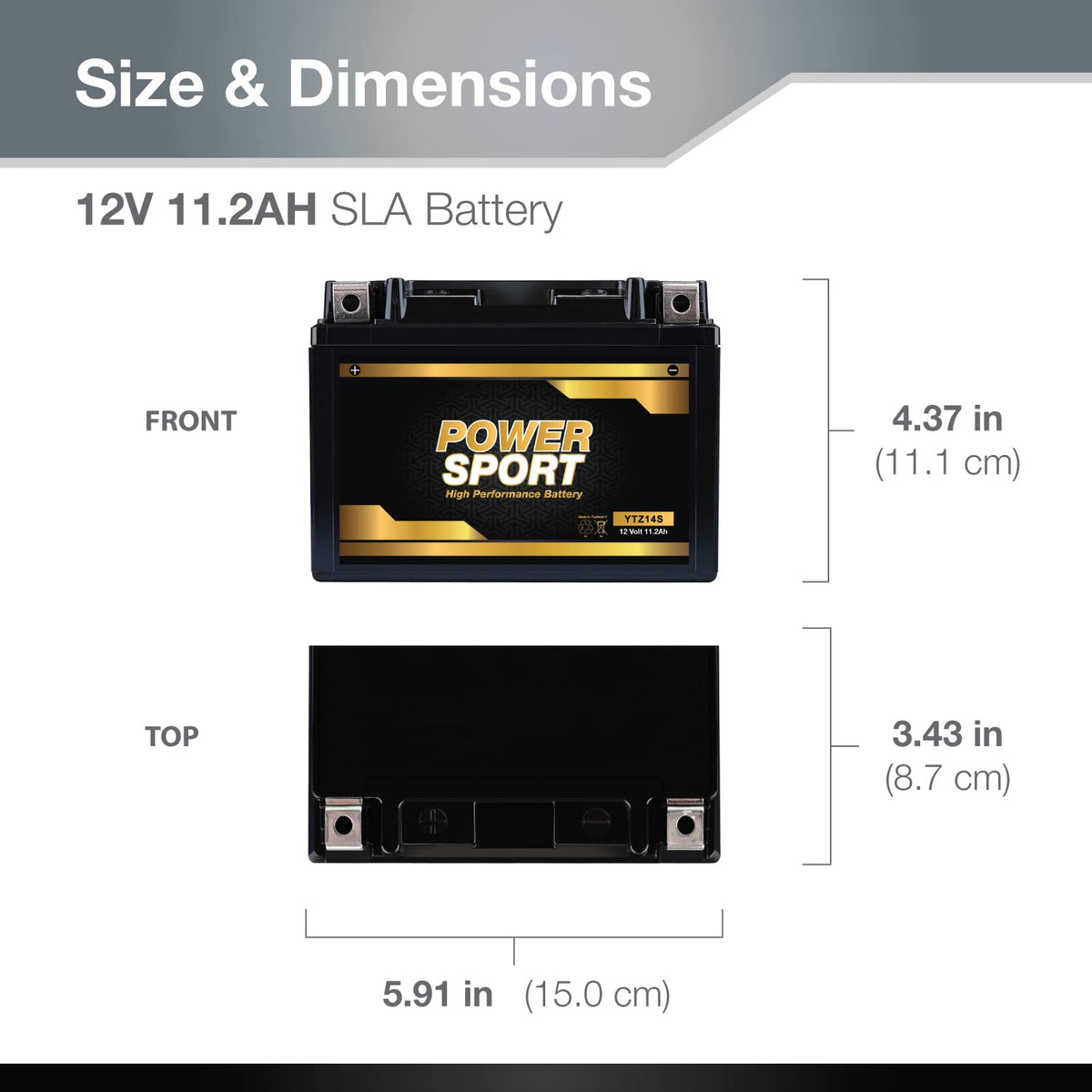 12V 11.2Ah SLA AGM Motorcycle Battery W758