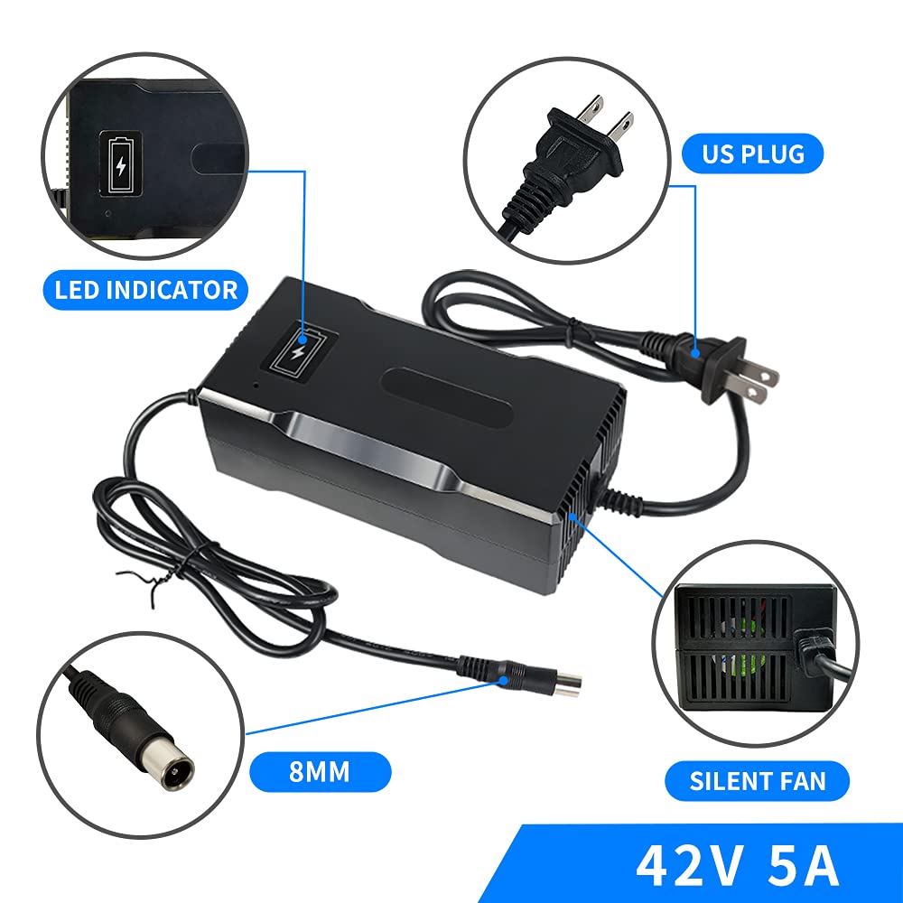 42V 5A Lithium Battery Charger 8mm Connector A136