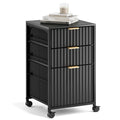 Black 3 Drawer Rolling File Cabinet with Wheels R347