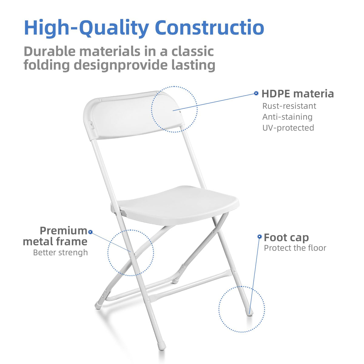White Folding Chairs W462
