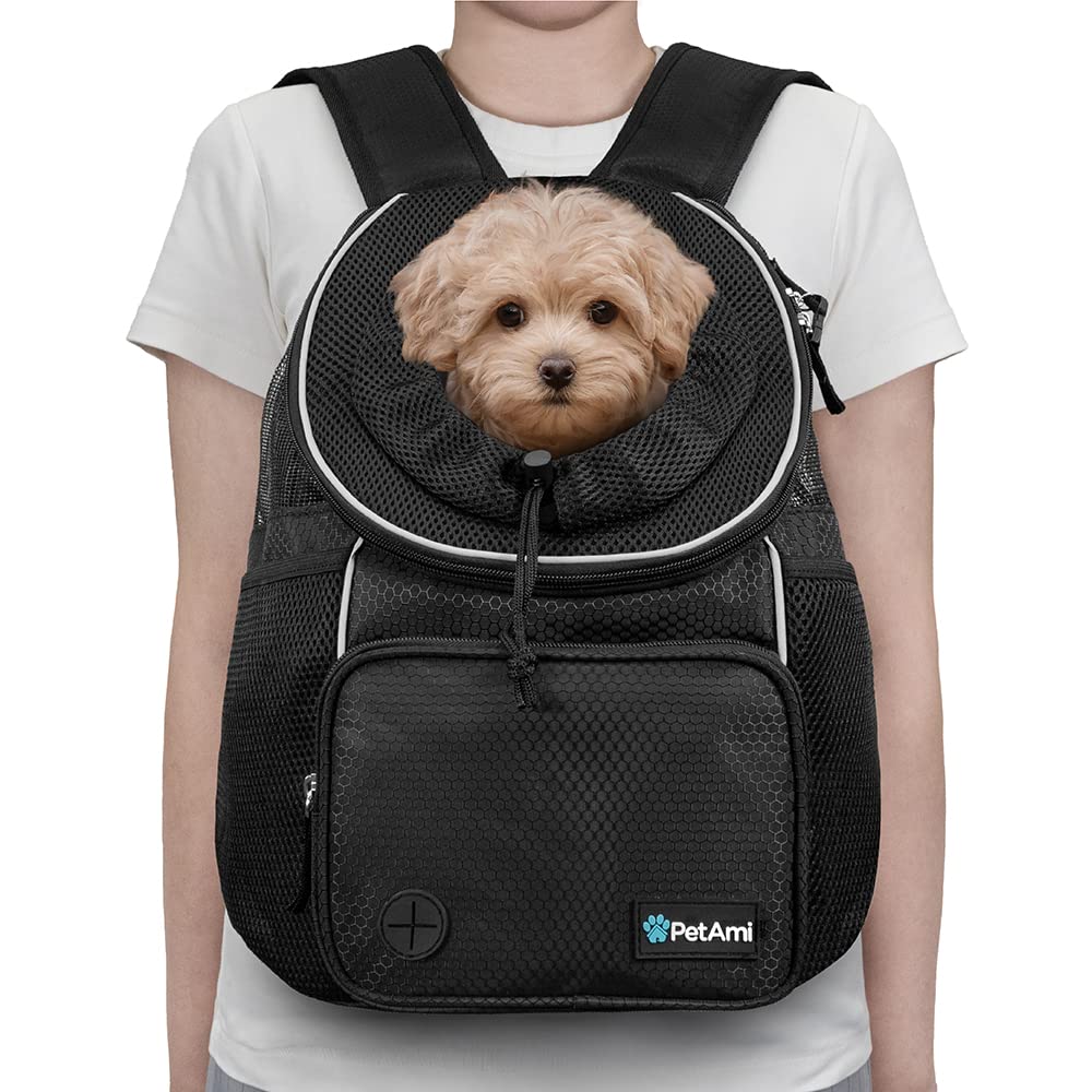 Adjustable Dog & Cat Carrier Backpack, Black X4743