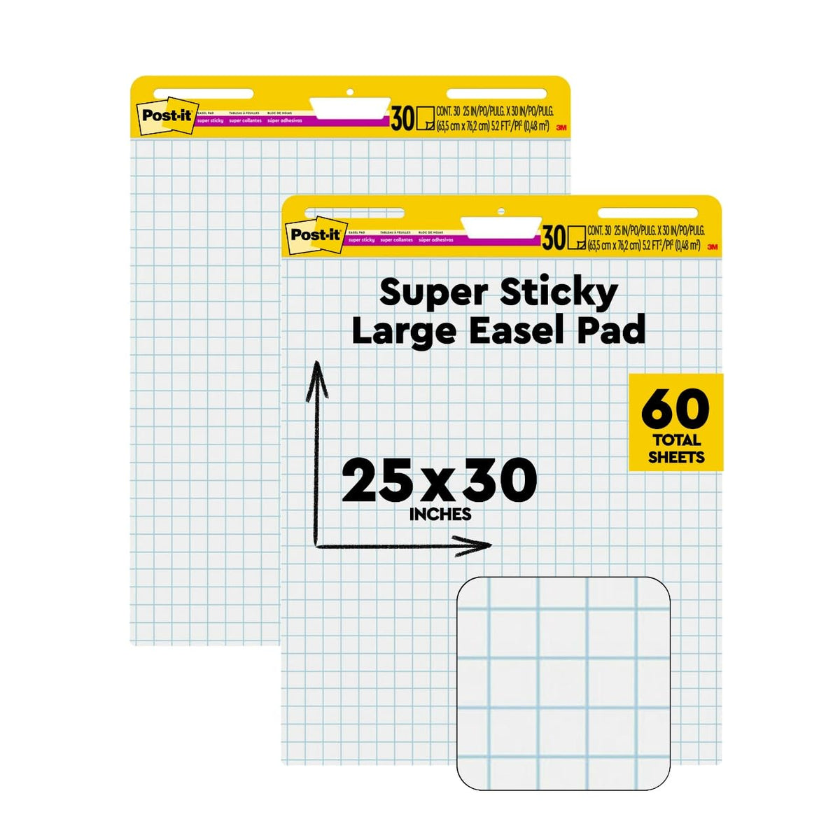 White Grid Easel Pad, 2 Pads Y7617