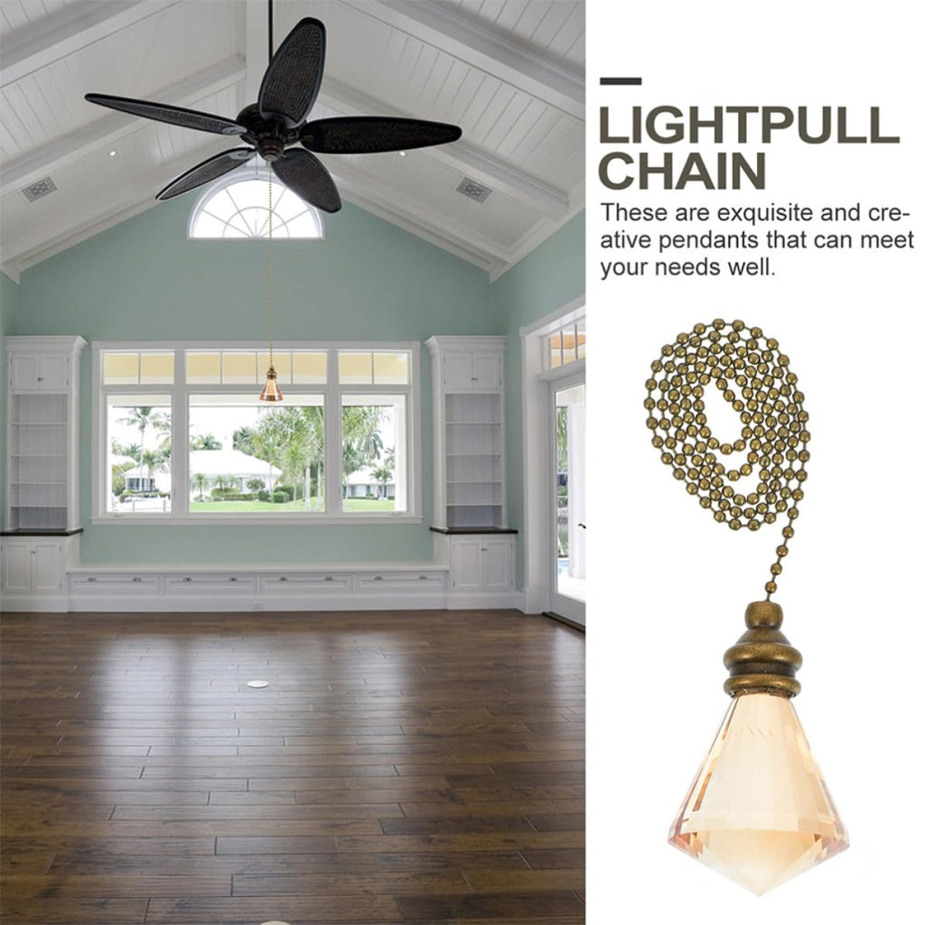 Ceiling Fan Pull Chain Crystal Pendant F15181