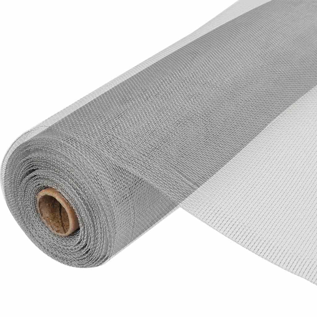 Aluminum Mesh Screen 39.4"x196.9" Silver Q502