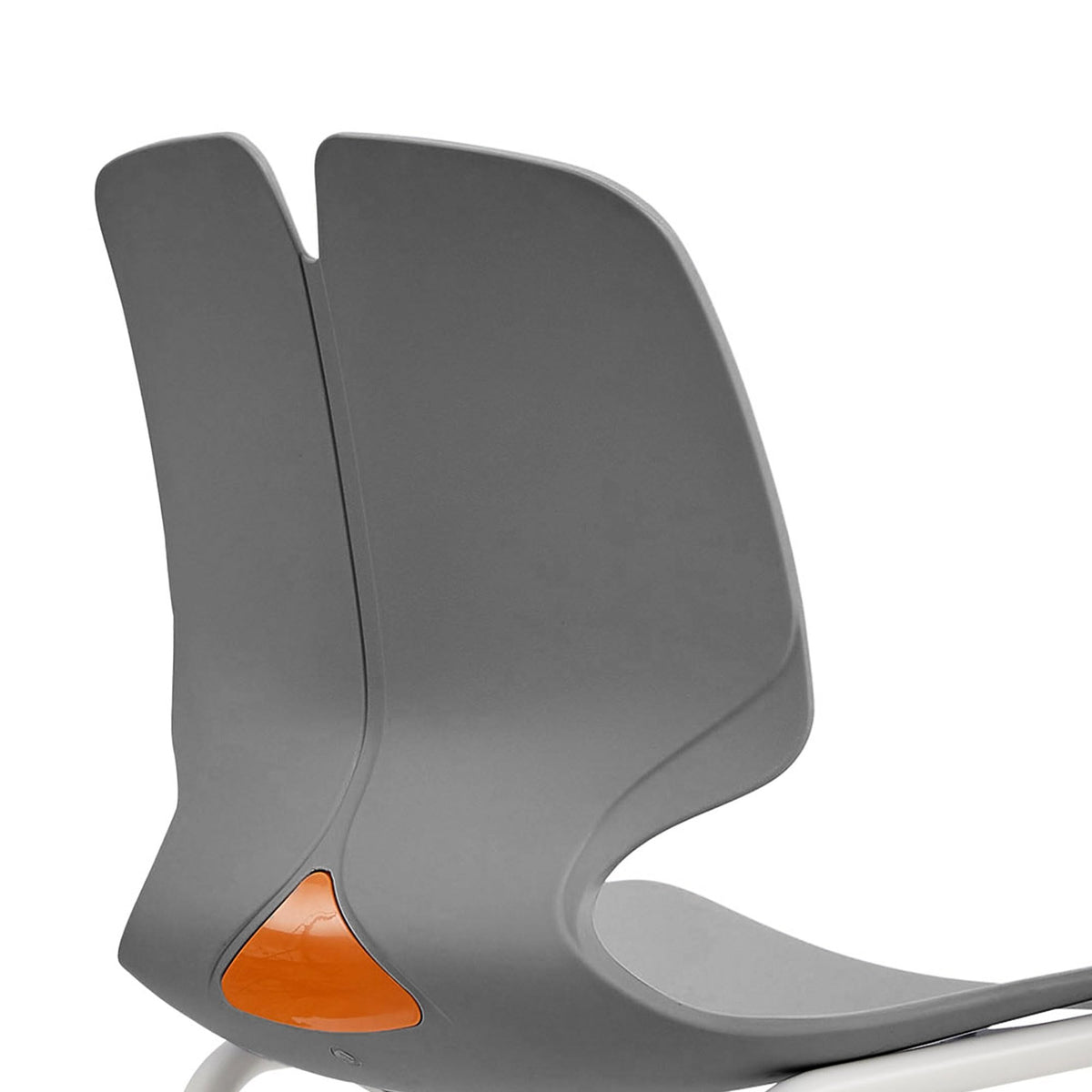 Grey Polypropylene Steel Office Chair Set of 4 D866
