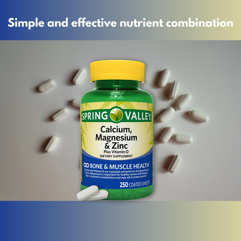 Calcium Magnesium Zinc with D3 Caplets 250ct Z4688