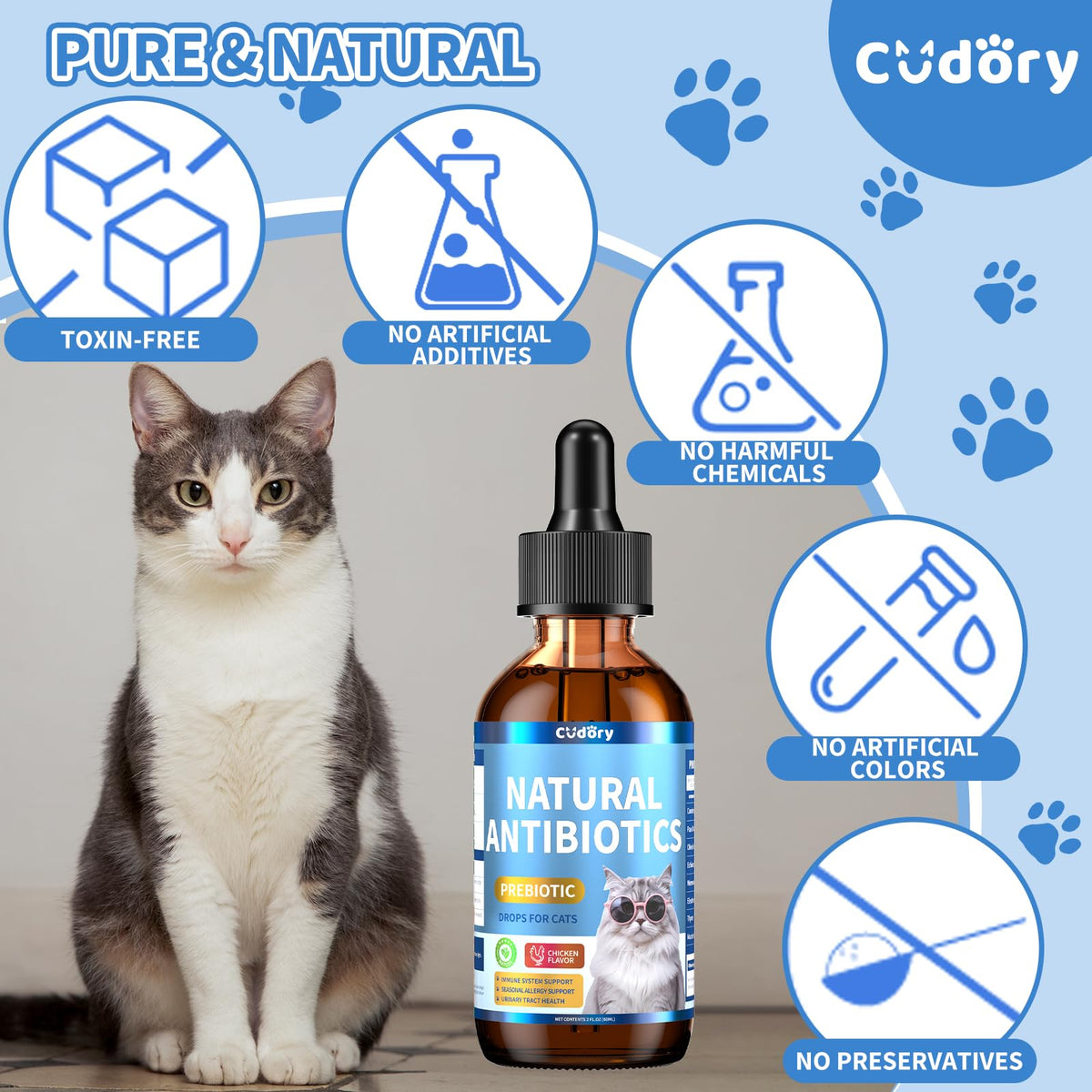 2 fl oz Natural Antibiotics for Cats E236