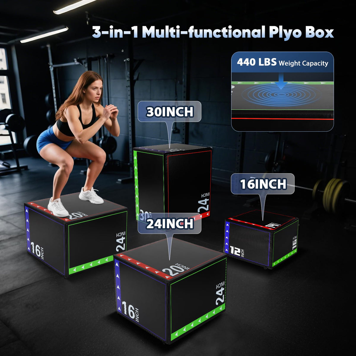 3 in 1 Plyometric Jump Box Z7490