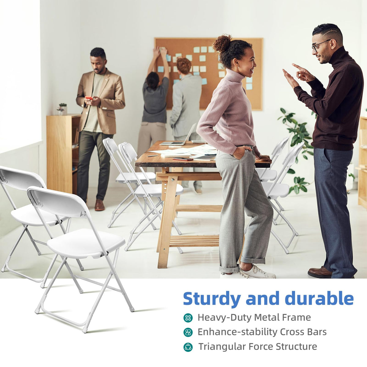 White Folding Chairs W462
