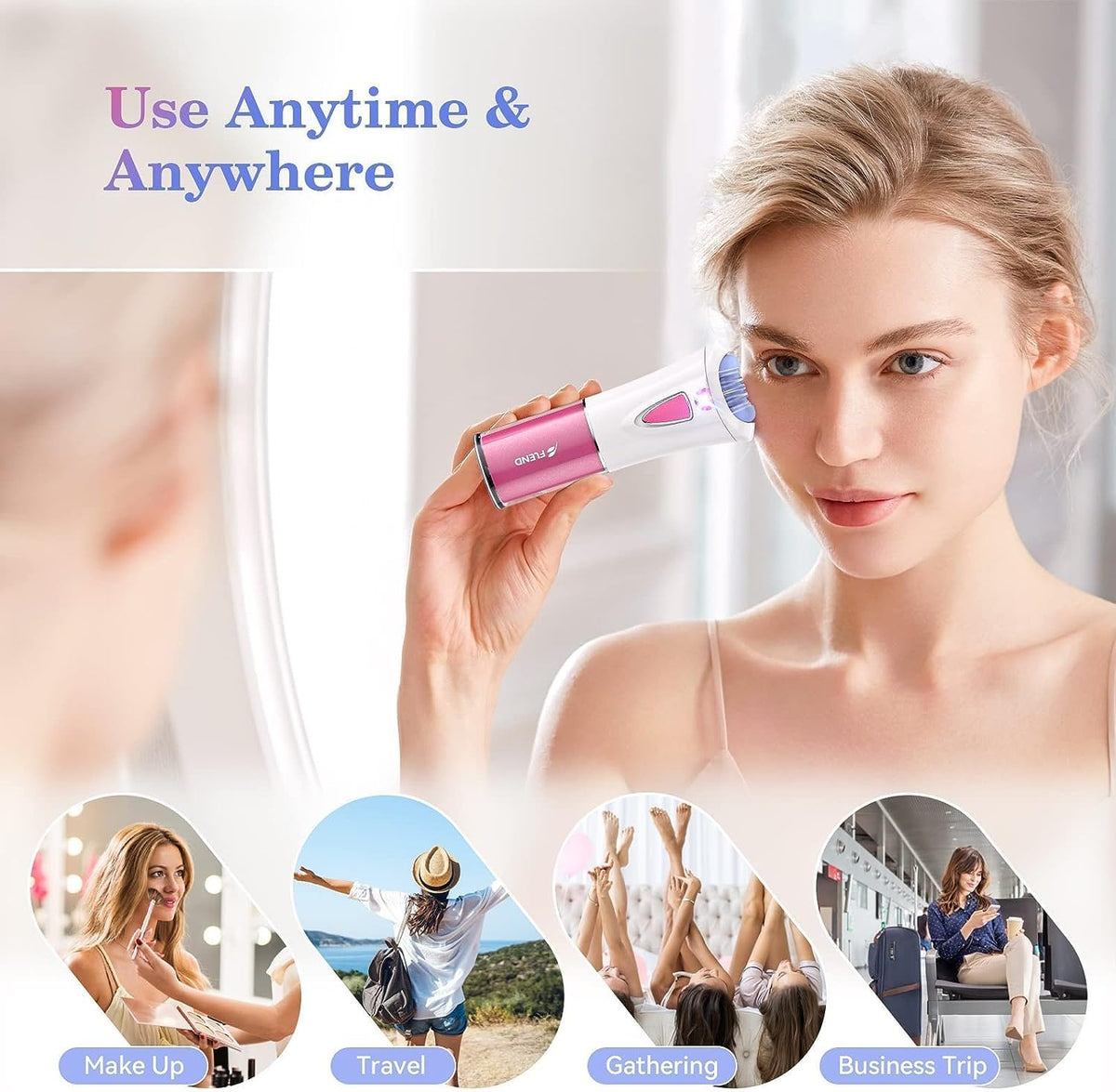 Portable Electric Lady Shaver with 9-Tweezers F140