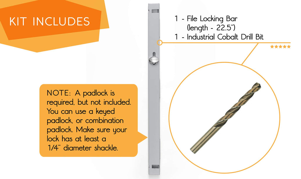 Locking Bar 2 Drawer File Cabinet G603