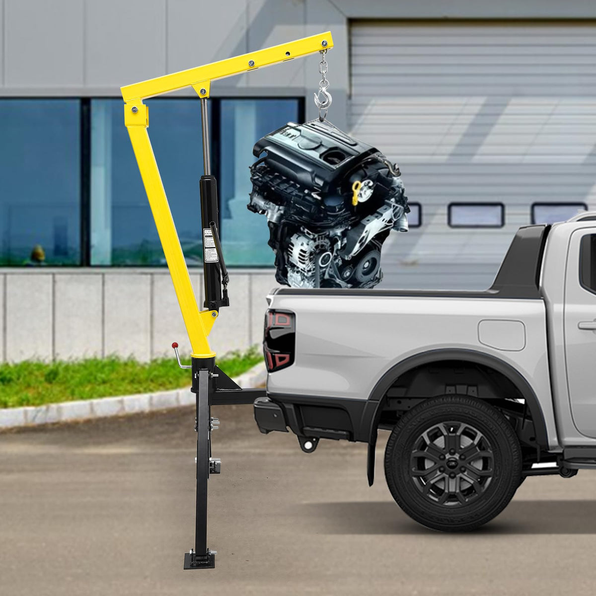 Hydraulic Swivel Hitch Mounted Truck Crane 1000 LBS Capacity P543287