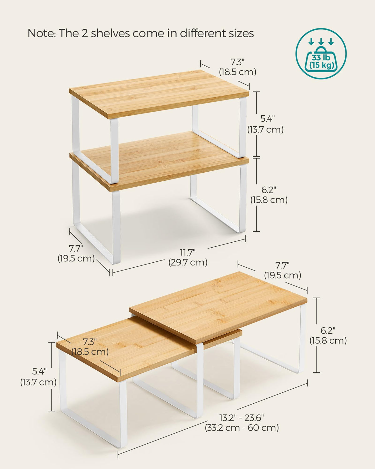 Set of 4 Kitchen Storage Shelf Z461638