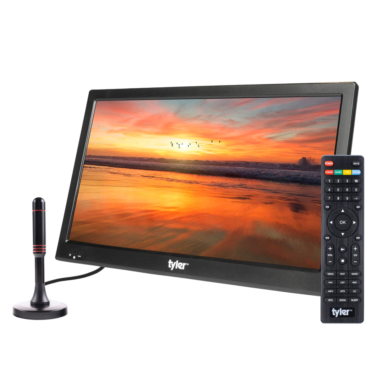 16" Portable LCD TV Battery Powered Wireless Capability HD-TV O254120