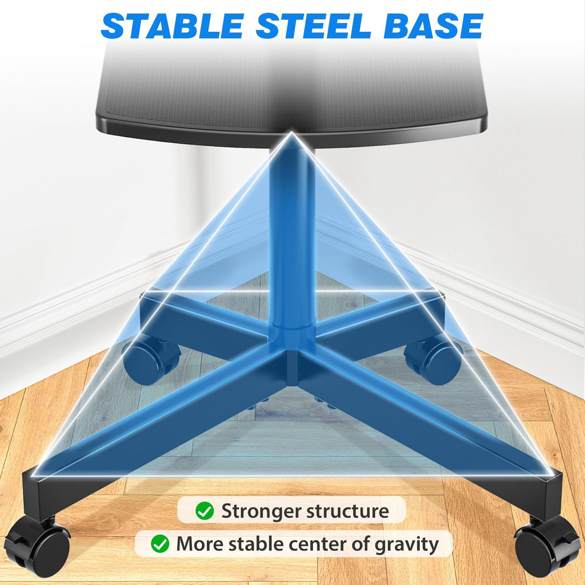 Mobile TV Stand for 23-65 Inch Flat Curved TVs Black S58367