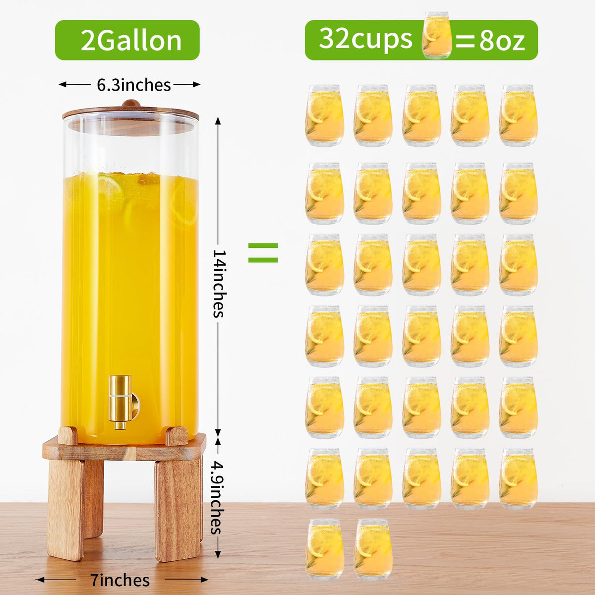 2 Gallon Drink Dispenser with Stand L56470