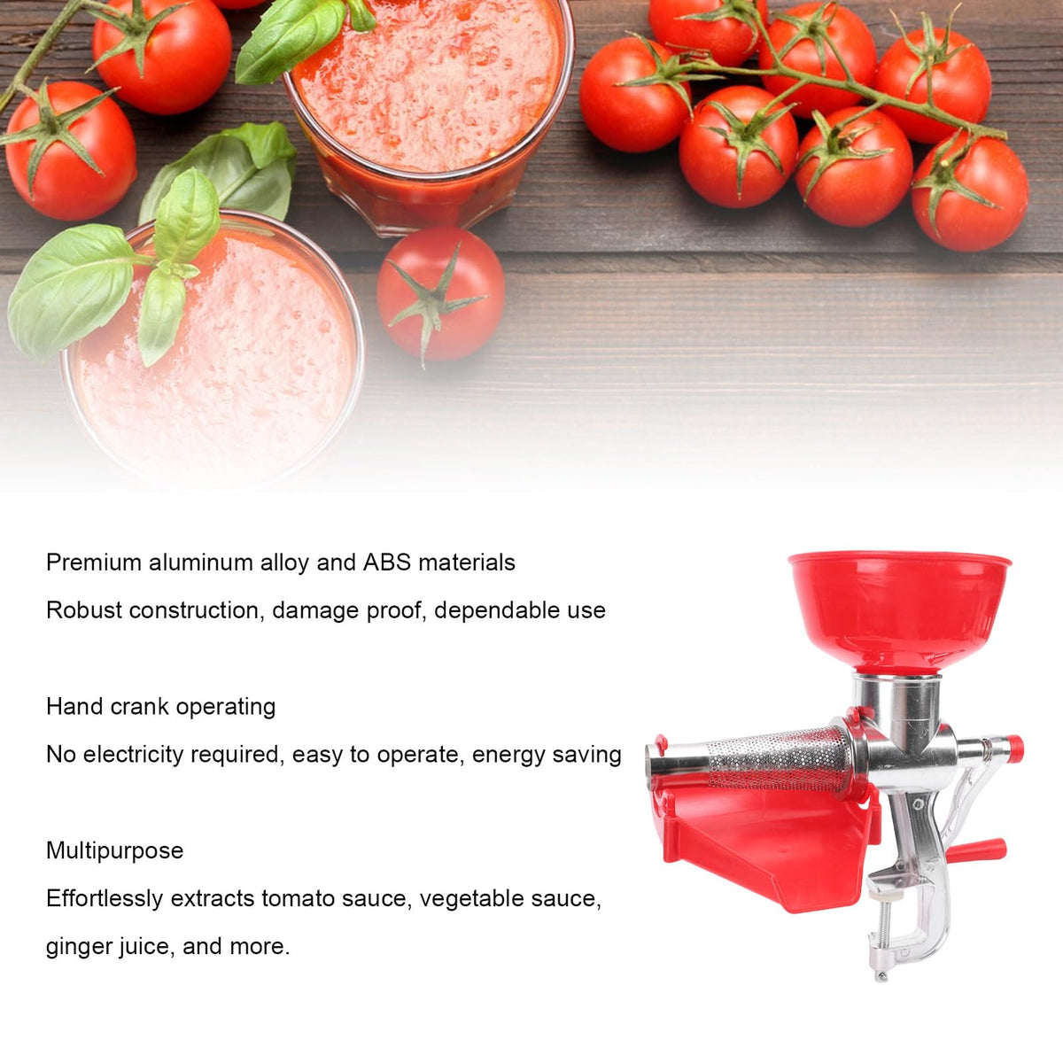 Aluminum Alloy Manual Tomato Strainer E965200