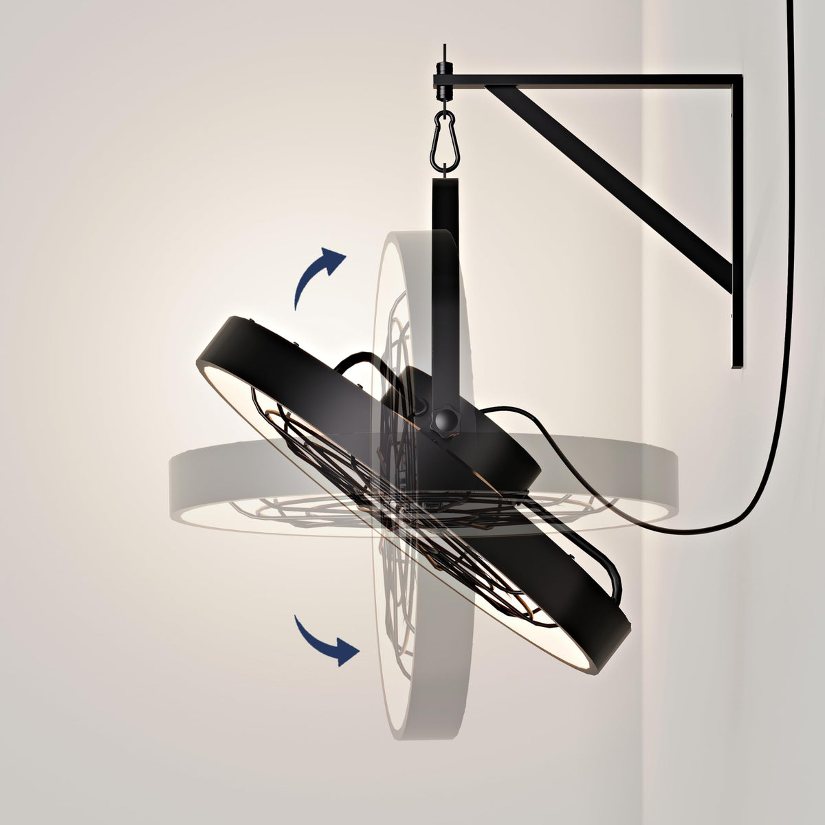 20 Inch Plug In Wall Mount Fan with Light A711833