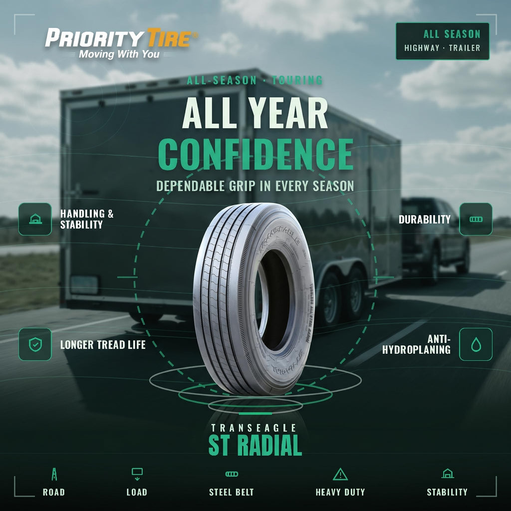 4 x All Season 12 Ply All Steel Tires Z28670