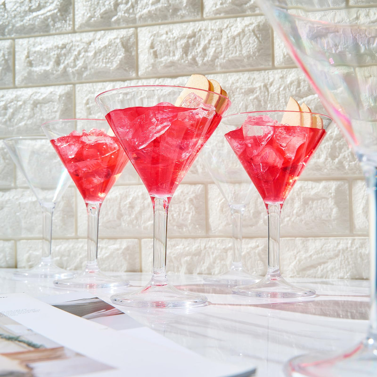 Clear Shatterproof 10oz Martini Glasses Set of 6 P91244