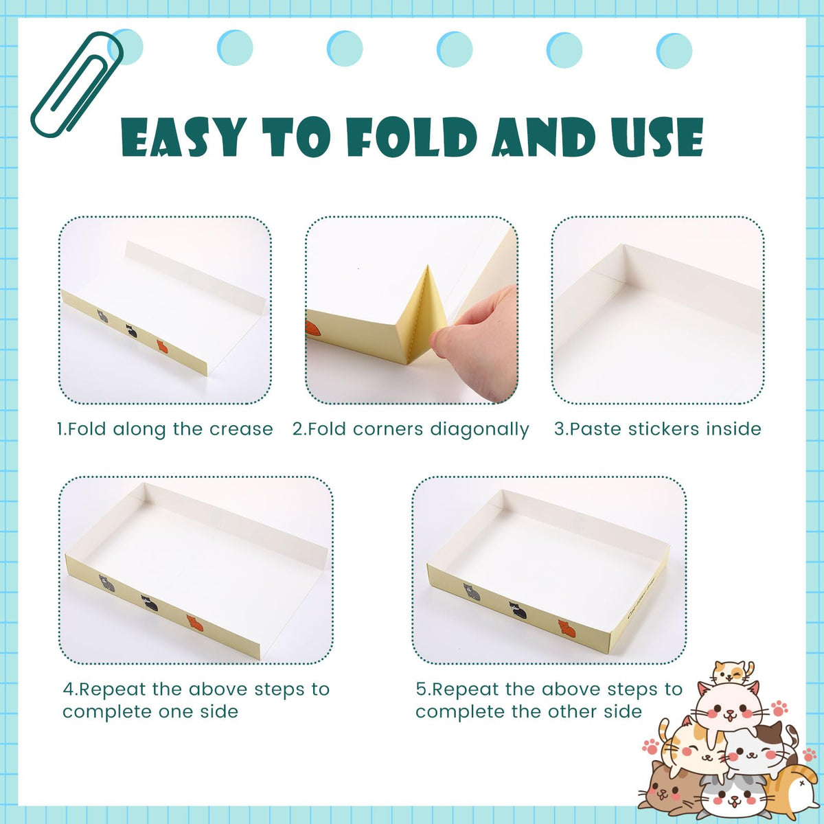 30 Pack Foldable Disposable Cat Litter Box P39035