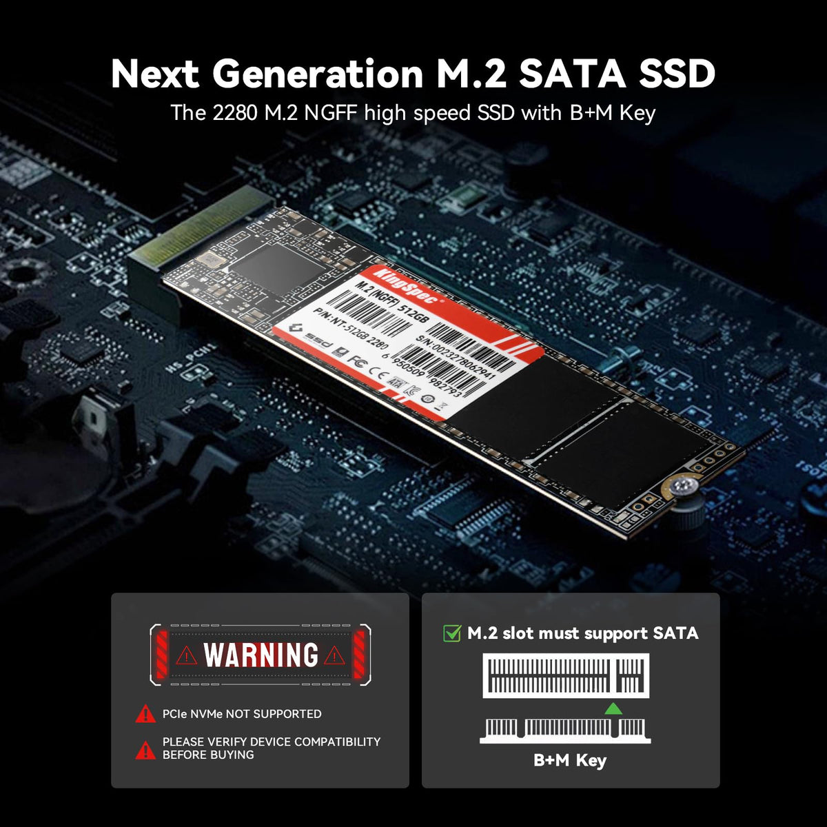 512GB M.2 SATA III 2280 SSD A718683