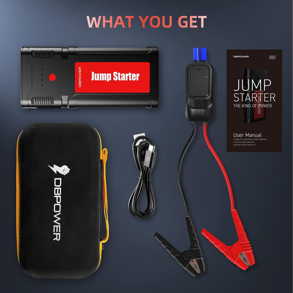 Portable 12V Car Jump Starter with Smart Clamp Cables S277